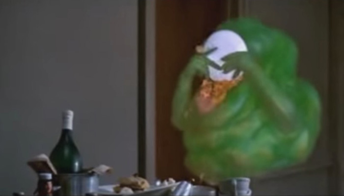 Slimer Eating Food