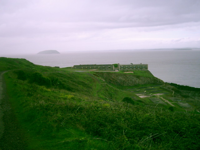 Looking down over Brean Down Fort.