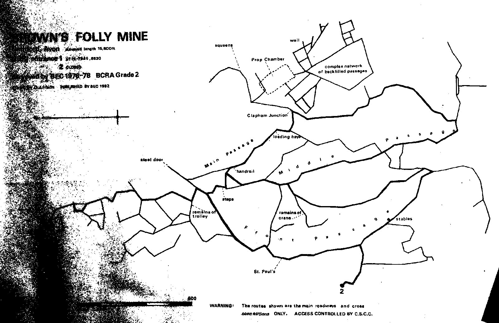 Browns Folly Mine Map