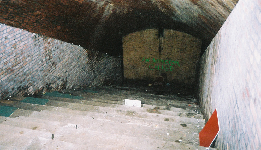 Part of the tunnel which was used as an air raid shelter during WWII.