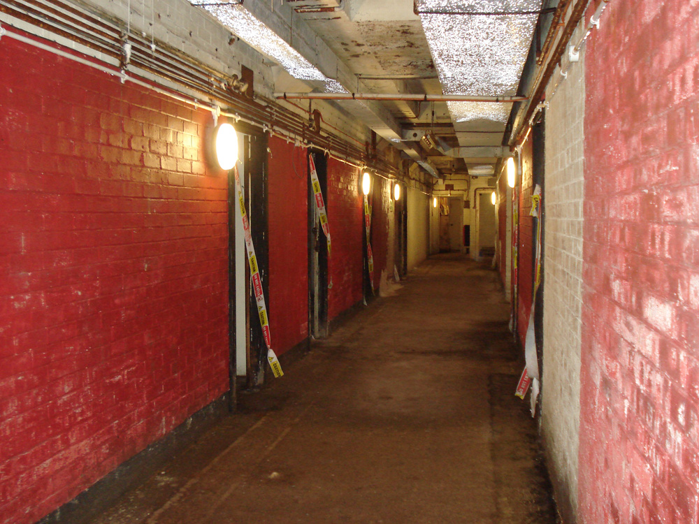 Another of the bunker's main corridors.