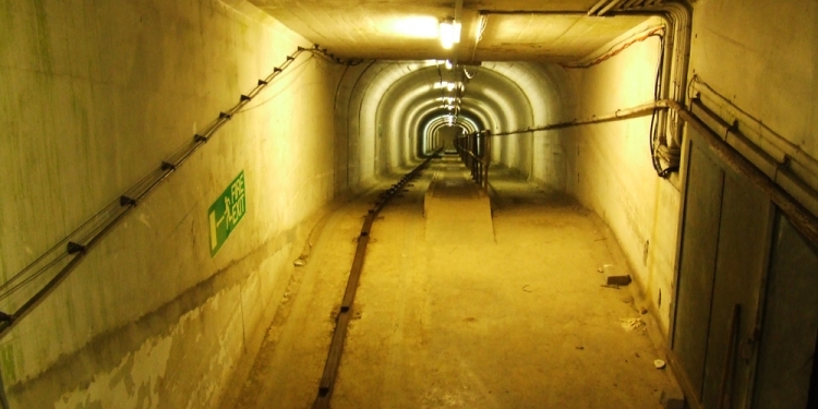 Looking down shaft 5 from the surface.