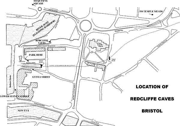 Redcliffe Caves Map