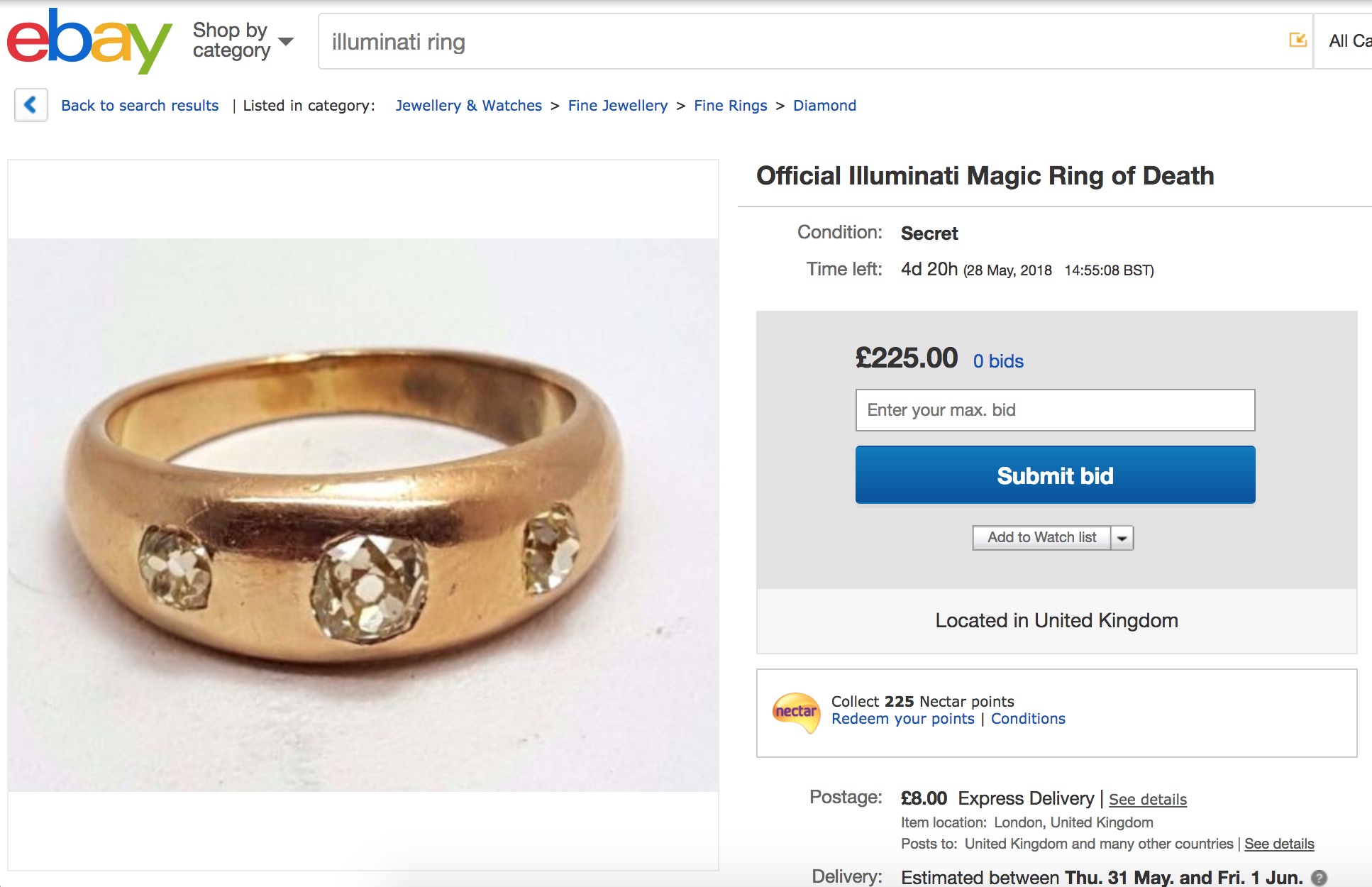 Illuminati Magic Ring