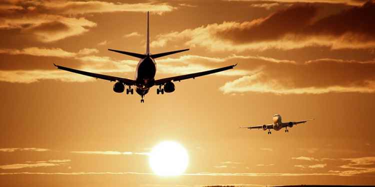 Aircraft Landing Sky Sunset