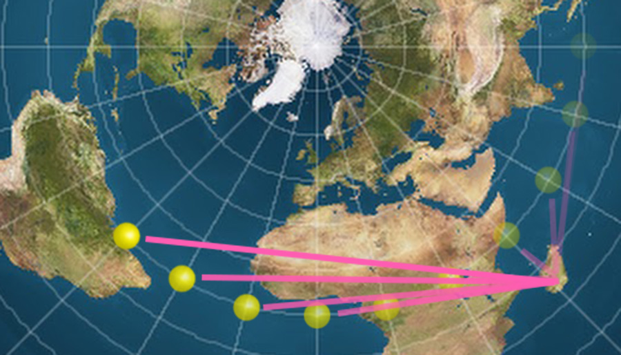 Flat Earth Sun Movement Map