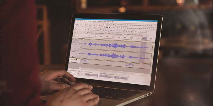 Audacity EVP Software On Laptop