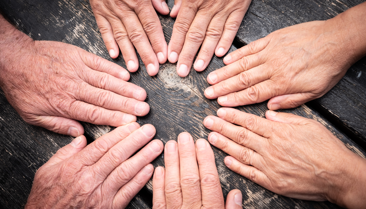 Seance Hands Touching