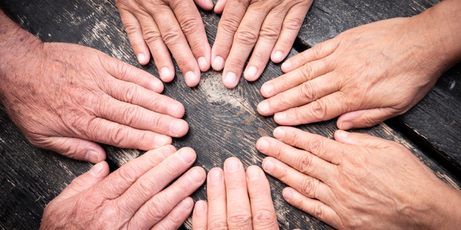 Seance Hands Touching