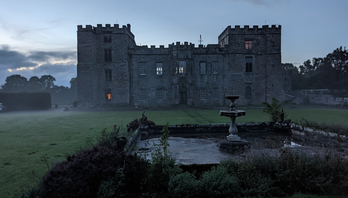 A misty night at Chillingham Castle