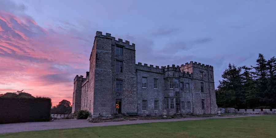 Sunset over Chillingham Castle