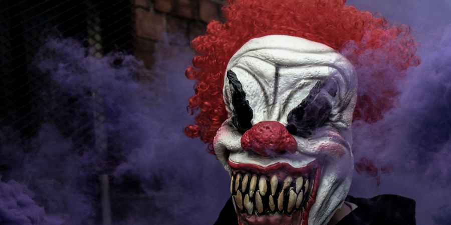 Monster Clown In Scare Maze